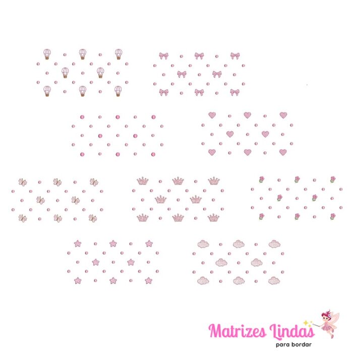 Matriz de Bordado – Coleção Poá para Menina