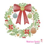 matriz de bordado Guirlanda de Natal para bordar ML