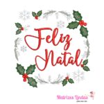 matriz de bordado Moldura Feliz Natal para bordar ML