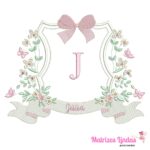 matriz de bordado Nome Júlia Brasão Flores para bordar ML