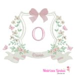 matriz de bordado Nome Olívia Brasão Flores para bordar ML
