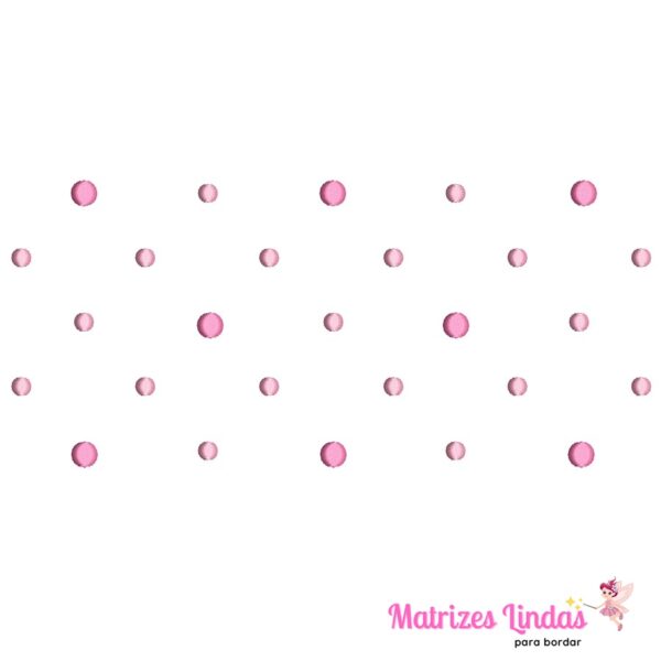matriz de bordado Poá com Bolinhas para menina para bordar ML