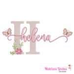 Matriz de Bordado Nome Helena sobreposto para bordar ML