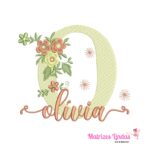 matriz de bordado nome olivia para bordar ML