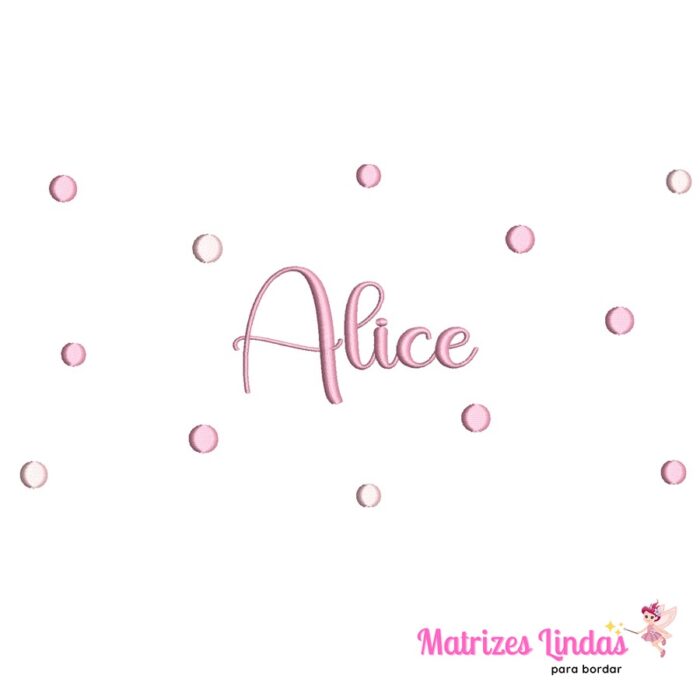 Matriz de Bordado Poá Alice para bordar ML