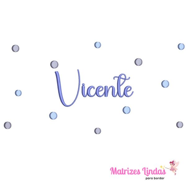 Matriz de Bordado Poá Vicente para bordar ML