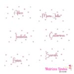 Matriz de Bordado Poá com nomes de menina para bordar ML