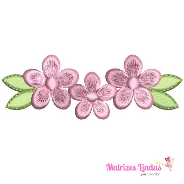Matriz de bordado Florzinhas para bordar ML
