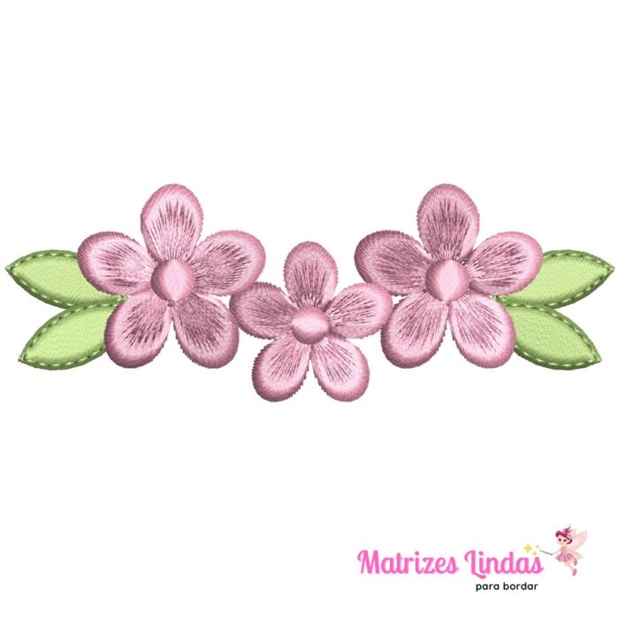 Matriz de bordado Florzinhas para bordar ML