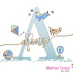 Matriz de Bordado Nome Afonso brinquedos para bordar ML