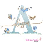 Matriz de Bordado Nome Alisson brinquedos para bordar ML