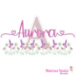 Matriz de Bordado Nome Aurora para bordar ML