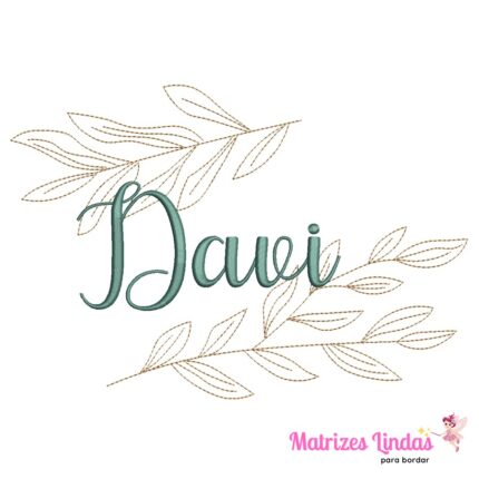 Matriz de Bordado – Nome Davi 02