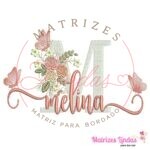 Matriz de Bordado Nome Melina para bordar ML