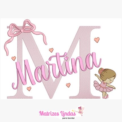 matriz de bordado nome Martina para bordar ML