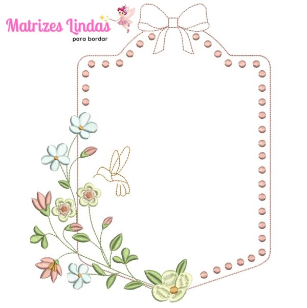 Matriz de Bordado 2 moldura flores para bordar ML