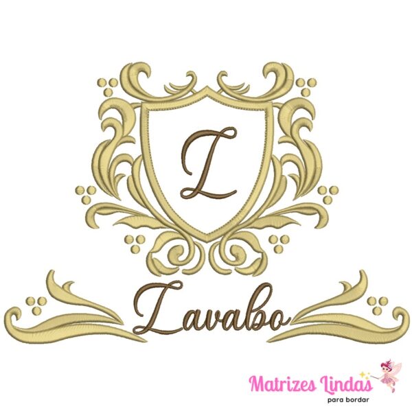 Matriz de Bordado Moldura Arabesco Lavabo para bordar ML