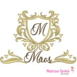 Matriz de Bordado Moldura Arabesco Mãos para bordar ML