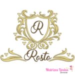 Matriz de Bordado Moldura Arabesco Rosto para bordar ML