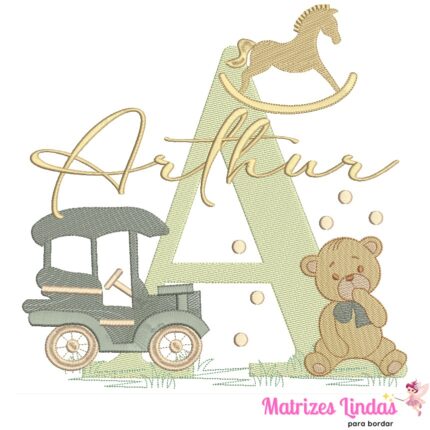 Matriz de Bordado Nome Arthur para bordar ML