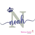 Matriz de Bordado Nome Noah 2 para bordar ML