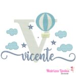 Matriz de Bordado Nome Vicente para bordar ML