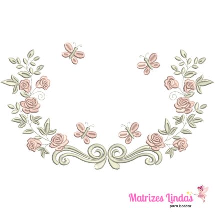 Matriz de Bordado Raminho Flores para bordar ML