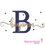Matriz de Bordado nome Benjamim para bordar ML