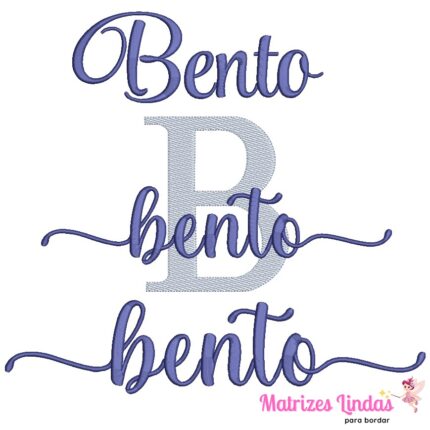 Matriz de Bordado nome kit nome Bento para bordar ML