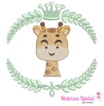 Matriz de Bordado Arabesco Girafinha para bordar ML