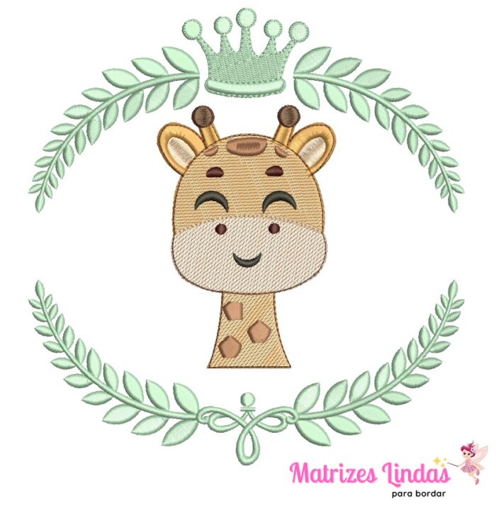 Matriz de Bordado Arabesco Girafinha para bordar ML