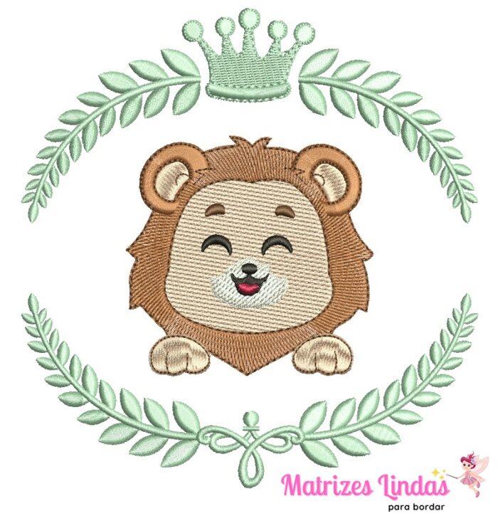 Matriz de Bordado Arabesco Leãozinho para bordar ML
