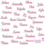 Matriz de Bordado Coleção Nomes Femininos em letra cursiva para bordar ML