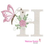 Matriz de Bordado Letra H para bordar ML