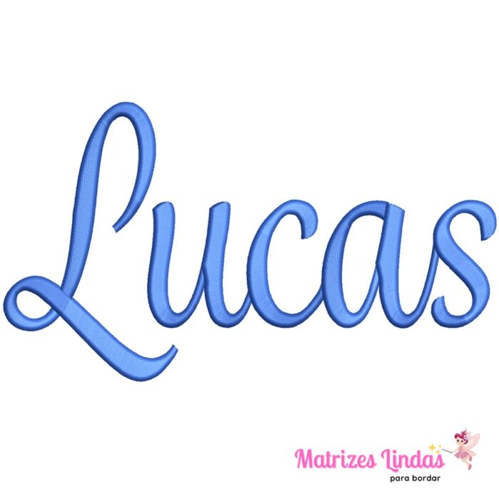 Matriz de Bordado Nome Lucas para bordar ML