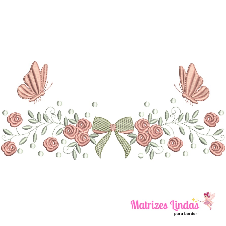 Matriz de Bordado Raminho Flores para bordar ML
