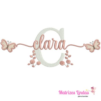 Matriz de Bordado – Nome Clara 03