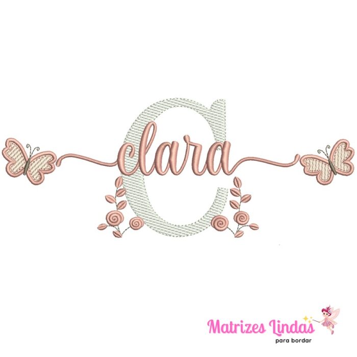 Matriz de Bordado – Nome Clara 03