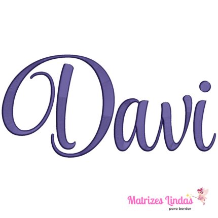 Matriz de Bordado – Nome Davi em Letra Cursiva 04