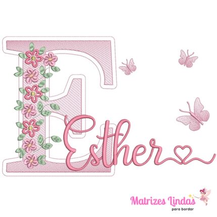 Matriz de bordado – Nome Esther 02