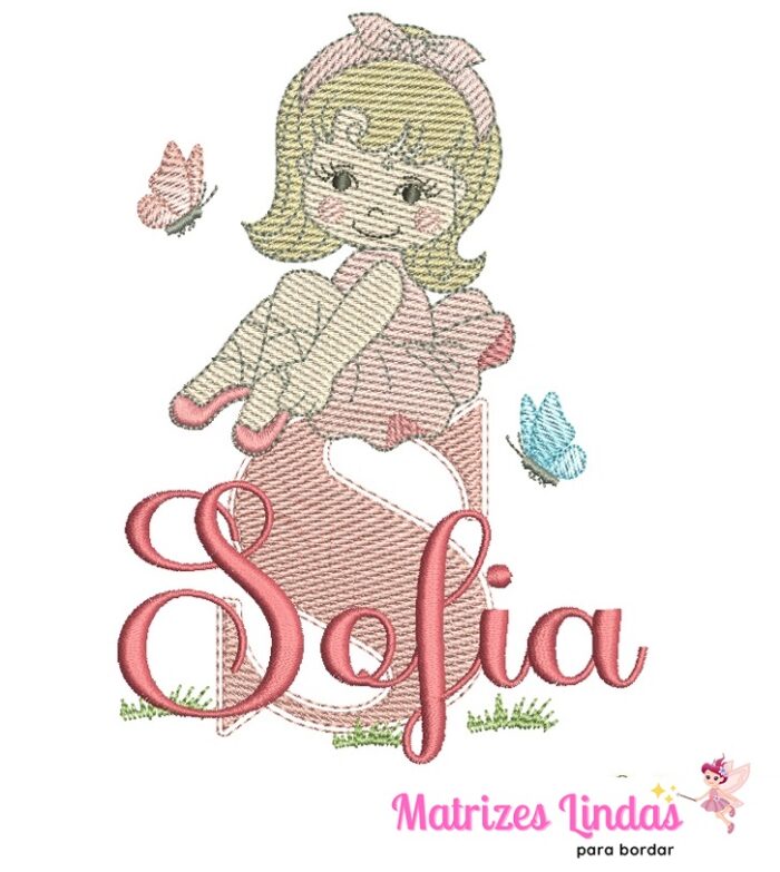 matriz de bordado sofia bailarina para bordar ML