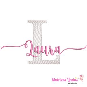 Mariz de bordado nome Laura para bordar ML
