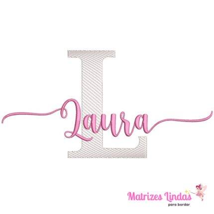 Mariz de bordado nome Laura para bordar ML