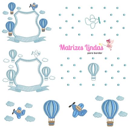 Matriz de Bordado Coleção Balão para bordar ML