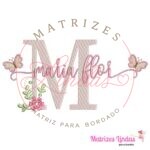 Matriz de Bordado Nome Maria Flor sobreposto para bordar ML