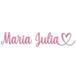 Matriz de Bordado Nome Maria Julia para bordar