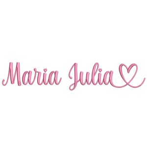 Matriz de Bordado Nome Maria Julia para bordar