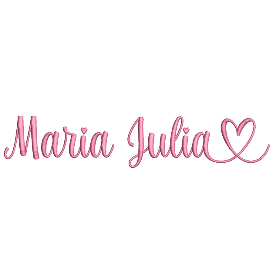 Matriz de Bordado Nome Maria Julia para bordar