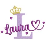 Matriz de Bordado nome Laura para bordar