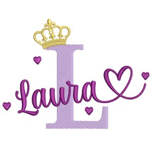 Matriz de Bordado nome Laura para bordar